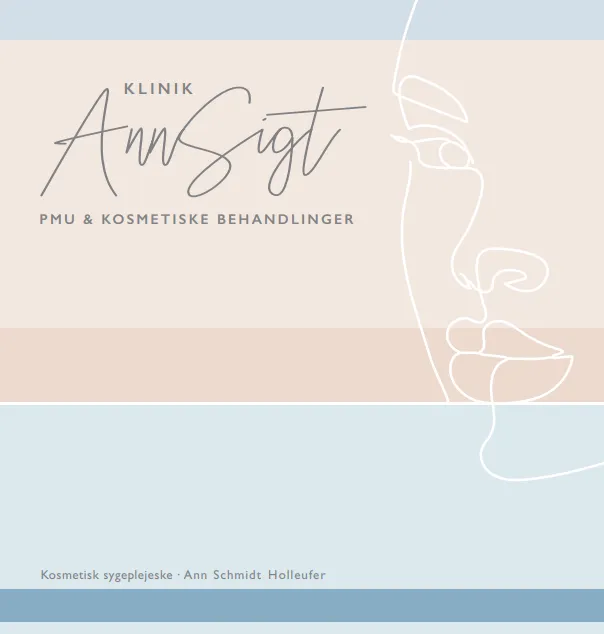 Dekorativ grafik med illustration af et ansigt i stregtegning